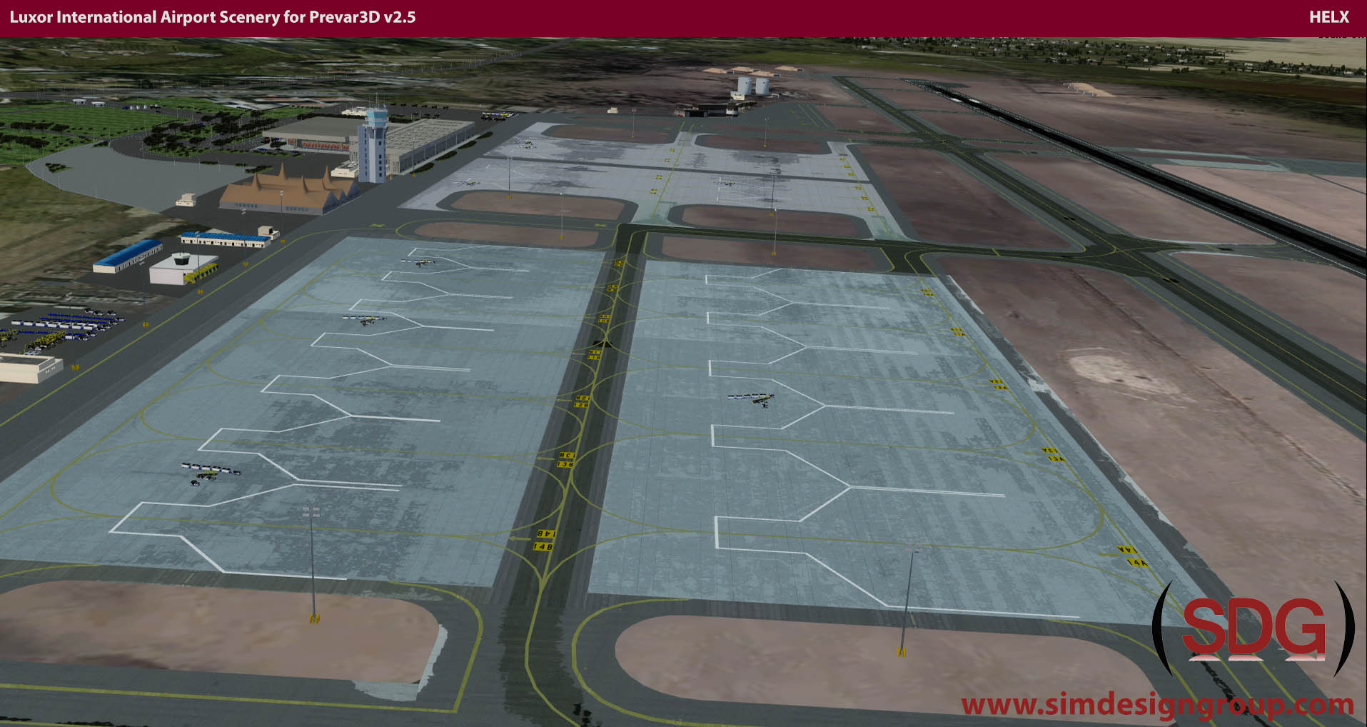 Luxor Intl Airport Scenery for Prepar3D v2.x - HELX P3D